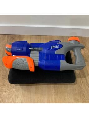 Nerf Super Soaker Helix Water Blaster Blue Dual Nozzle 2000s Works Great